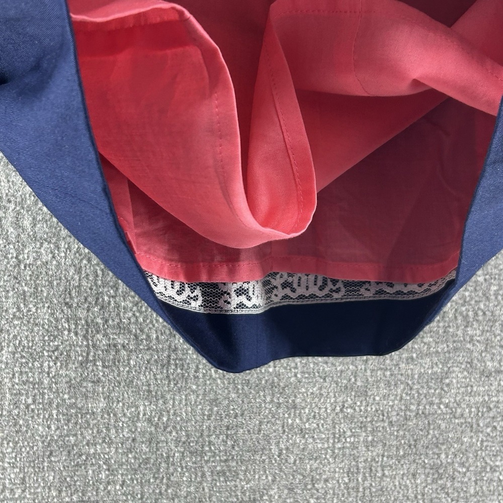 Lilly Pulitzer Krissa Strapless Sheath Dress Women Size 2 Navy Blue Pink Preppy - Picture 10 of 11